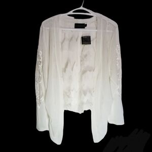 La Madona White  Lace Blouse Medium